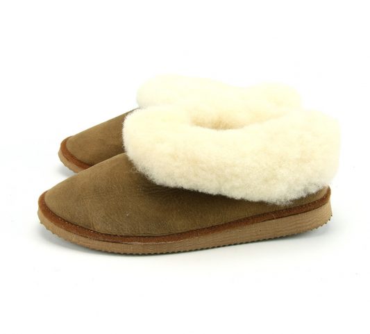 Real Sheepskin Ladies Slippers with Soles