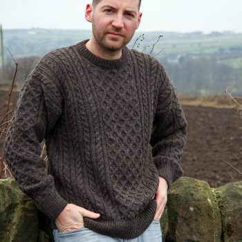 Jacob Brown Aran British Wool Jumper