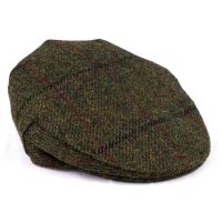 Children's Harris Tweed Flat Cap - Dark Green