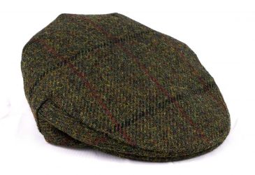 Children's Harris Tweed Flat Cap - Dark Green