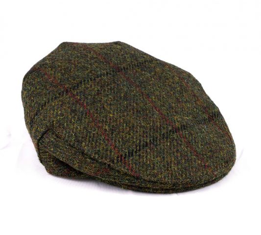 Children's Harris Tweed Flat Cap - Dark Green