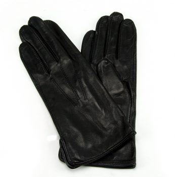 Ladies Plain Leather Silk Lined Gloves
