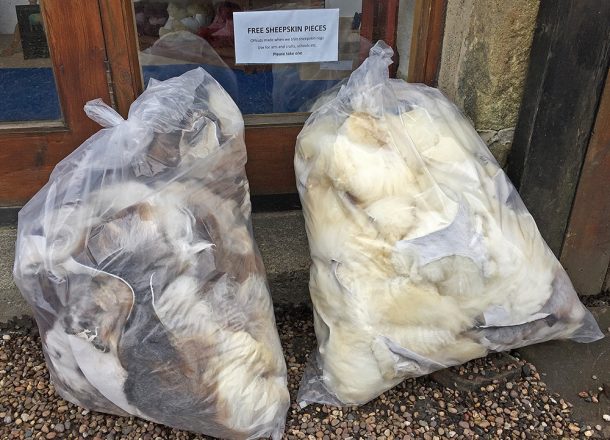sheepskin trimmings in bags