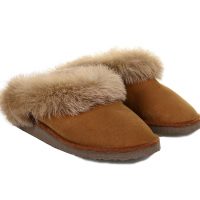 Real Sheepskin Collared Mule with Sole