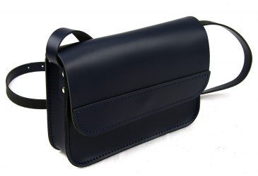 Crossbody Saddle navy Bag Real Leather