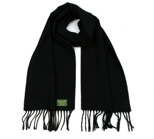 black lambswool scarf