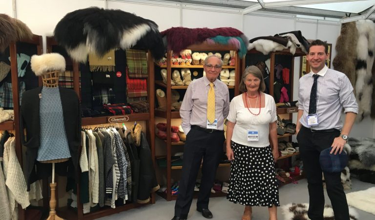 Richard, Justina and Edward on Glencroft exhibition stand
