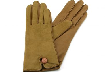 Ladies Leather Palm Lambskin Back tan Gloves