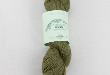 Clapdale Wool hand knit hank in olive green colour