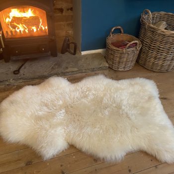 Snowman British sheepskin rug
